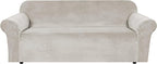 H.VERSAILTEX 1 Peice Stretch Velvet Sofa Covers by HVERSAILTEX