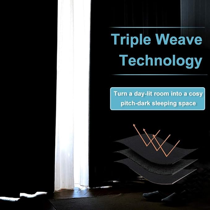 RYB HOME Short Blackout Curtains - Image 3