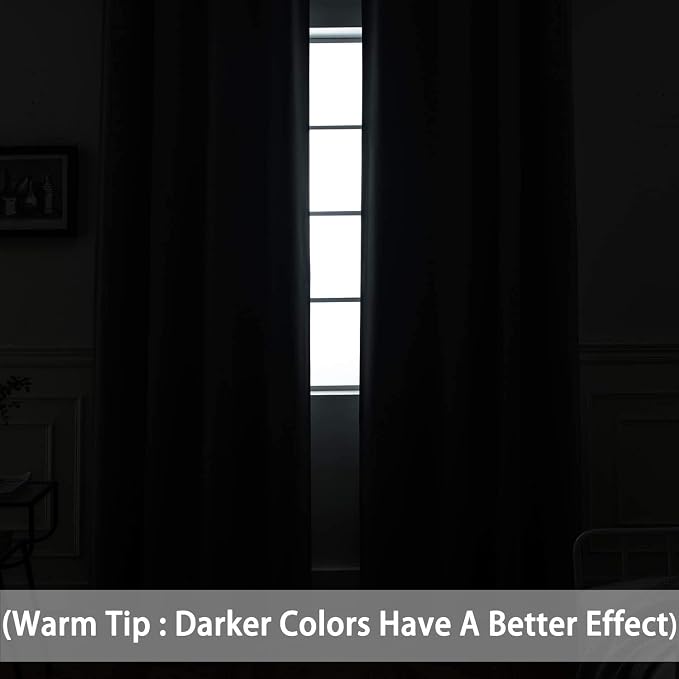 Yakamok Blackout Curtains Room Darkening Thermal Insulated Window Panels - Image 2