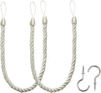 BEL AVENIR Curtain Tiebacks Ropes Tie-Backs, Handmade Curtain Holdbacks by BELAVENIR