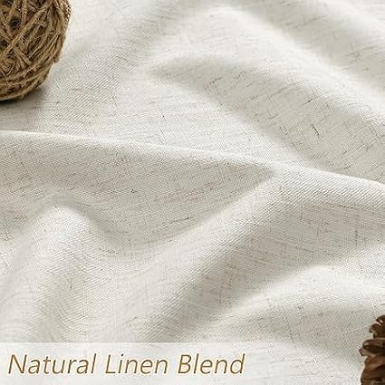 Guken Cream 100% Blackout Curtains 70 Inch Length 2 Panels Set - Image 3