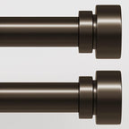 Lootkell 2 Pack Modern Brown Curtain Rods Set by Unknown