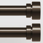 Lootkell 2 Pack Modern Brown Curtain Rods Set by Unknown