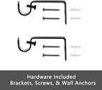 GXOACKJ Curtain Rods for windows 66-120 inch, 5/8 inch Decorative Matte Black - Image 6