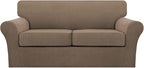 Turquoize 3 Piece Sofa Covers for 2 Cushion Couch Sofa Slipcover Soft Couch by Turquoize