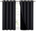 NICETOWN 100% Blackout Curtains 45 inches Length, 2 Thick Layers Completely by NICETOWN