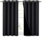 NICETOWN 100% Blackout Curtains 45 inches Length, 2 Thick Layers Completely by NICETOWN