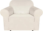 H.VERSAILTEX Stretch Velvet Armchair Cover Couch Covers 1 Cushion Chair by HVERSAILTEX