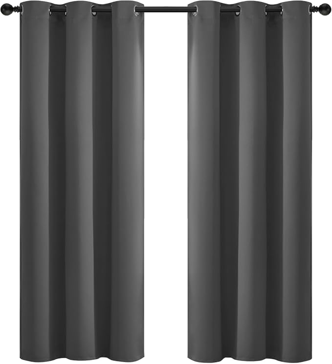 Yakamok Blackout Curtains for Bedroom, Thermal Insulated Room Darkening Curtains by Yakamok