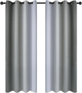 Yakamok Gray and Greyish White Thermal Insulated Grommet Light Blocking Window by Yakamok