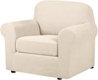 H.VERSAILTEX 2 Piece Couch Cover Stretch Stylish Chair Cover Furniture by HVERSAILTEX