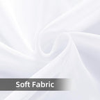 youleyar Sheer Rod Pocket Curtain Voile Draperies 2 Panels White Beige Black - Image 7