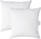 LANE LINEN 26x26 White Throw Pillow Inserts – Pack of 2 White, Fluffy by LaneLinen
