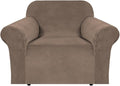H.VERSAILTEX Stretch Velvet Armchair Cover Couch Covers 1 Cushion Chair by HVERSAILTEX