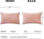 MIULEE Pink Decorative Lumbar Throw Pillow Covers 12x20 Inch - Image 6