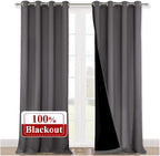 NICETOWN 100% Blackout Blinds, 52 inches x 120 inches, Laundry Room Decor by NICETOWN