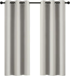 Yakamok Room Darkening Blackout Curtains Thermal Insulated Grommet Curtain by Yakamok