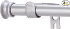 Small Curtain Rods for Windows 30" and 45" 5/8 Inch Standard Decorative Silver by Alskarhem