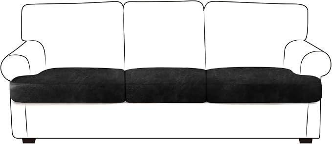 Leather Look Couch Cushion Covers Sofa Seat Slipcovers Sets Couches Furniture by ANARACHON