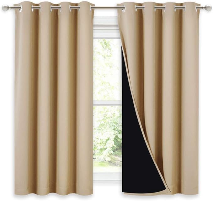 NICETOWN Room Warming Curtains, Bedroom Full Blackout Panels, Great Job by NICETOWN