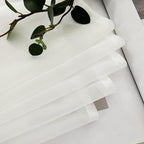 MIULEE 2 Panels Kitchen Tiers Half Window Sheer Curtains Rod Pocket Voile Drapes - Image 5