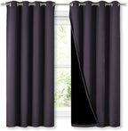 NICETOWN 100% Blackout Curtains 45" Long, 1 Pair, 2 Thick Layers Completely - Image 2
