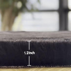 ORINOVA Black Fluffy Living Room Furry Rugs - Image 3