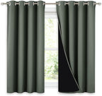 NICETOWN 100% Blackout Curtains 54 inches Long, Double-Deck Completely Blackout by NICETOWN