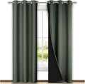 NICETOWN Dark Mallard Blackout Curtains 80 inches Long, Full Light Blocking by NICETOWN