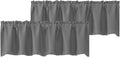 Chyhomenyc Light Grey Valances for Window, Room Darkening Short Curtains for by Chyhomenyc