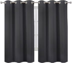 LEMOMO Dark Grey Thermal Blackout Curtains/38 x 63 Inch/Set of 2 Panels Room - Image 2
