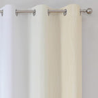 Estelar Textiler Beige and Greyish White Ombre Blackout Curtains 63 Inches - Image 4