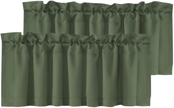 H.VERSAILTEX Blackout Kitchen Curtain Valances, Short Window Valance Curtains by HVERSAILTEX