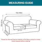 Turquoize 3 Piece Sofa Covers for 2 Cushion Couch Sofa Slipcover Soft Couch - Image 2
