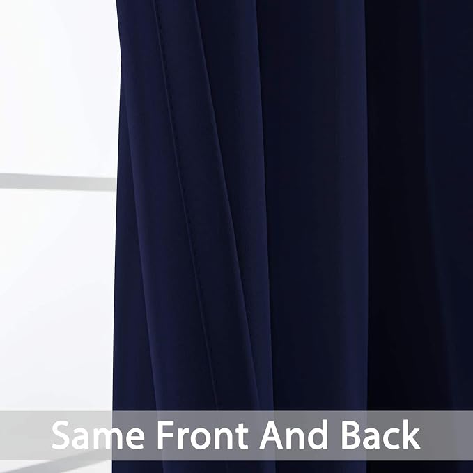 Yakamok Navy Blackout Curtains for Bedroom Window Treatment Boys Girls Kids - Image 4