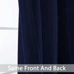 Yakamok Navy Blackout Curtains for Bedroom Window Treatment Boys Girls Kids - Image 4