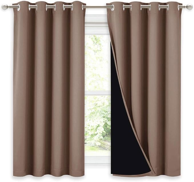 NICETOWN Bedroom Full Blackout Curtain Panels, Super Thick Insulated Window by NICETOWN