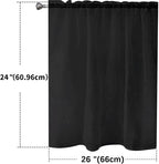 SpaceDresser Basic Rod Pocket Sheer Voile Window Curtain Panels Black 1 Pair 2 - Image 2