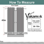 Yakamok Light Blocking Window Blackout Curtains Thermal Insulated Room - Image 6
