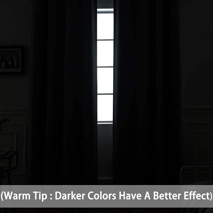 Yakamok Olive Green Blackout Curtains-Room Darkening Green Thermal Insulated - Image 6