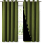 NICETOWN 100% Blackout Blinds, Olive Green, Laundry Room Decor Window Treatment - Image 2