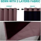 NICETOWN Full Shade Curtain Panels, Dry Rose, Pair of Thermal Insulated & - Image 5