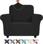 ZNSAYOTX Chair Cover with Arms, New Striped Sofa Chair Covers by ZNSAYOTX