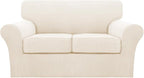 Turquoize 3 Piece Sofa Covers for 2 Cushion Couch Sofa Slipcover Soft Couch by Turquoize