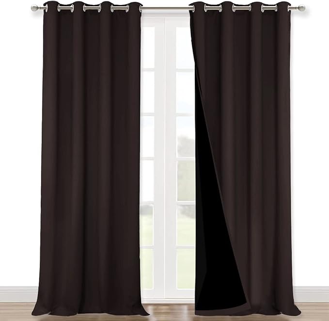 NICETOWN Full Shading Curtains 90 inches Long 2 Panels Set by NICETOWN