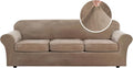 H.VERSAILTEX Velvet Plush 4 Piece High Stretch Sofa Slipcover Cover Furniture by HVERSAILTEX