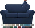 Turquoize 3 Piece Sofa Covers for 2 Cushion Couch Sofa Slipcover Soft Couch by Turquoize