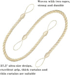 BEL AVENIR Curtain Ropes Tiebacks Tie-Backs, Curtain Handmade Holdbacks - Image 3