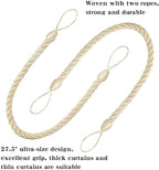 BEL AVENIR Curtain Rope Tiebacks, Drapery Rope Holdbacks - Image 3