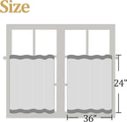 Boho Kitchen Cafe Curtain 24 Inch Length, 36 Inch Width, Single Panel Beige - Image 5